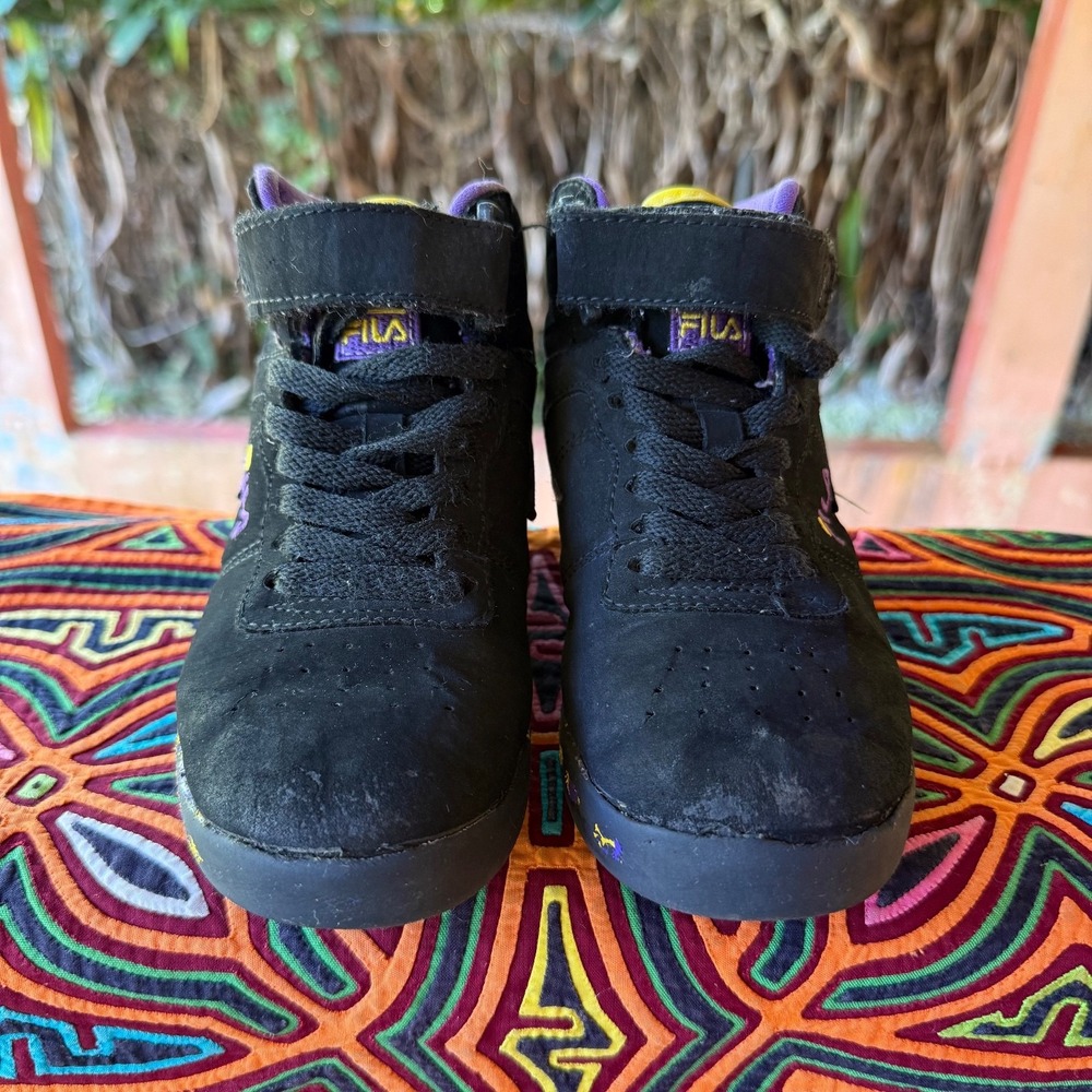 FILA Vulc 13 Marble Unisex Kids HighTop Sneakers Size 13.5 3FM01755-043 Splatter - Picture 3 of 8